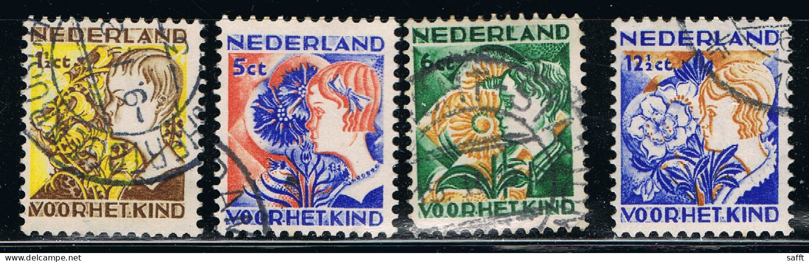 Niederlande 253/256 Gestempelt - Voor Het Kind 1932 - Gebraucht