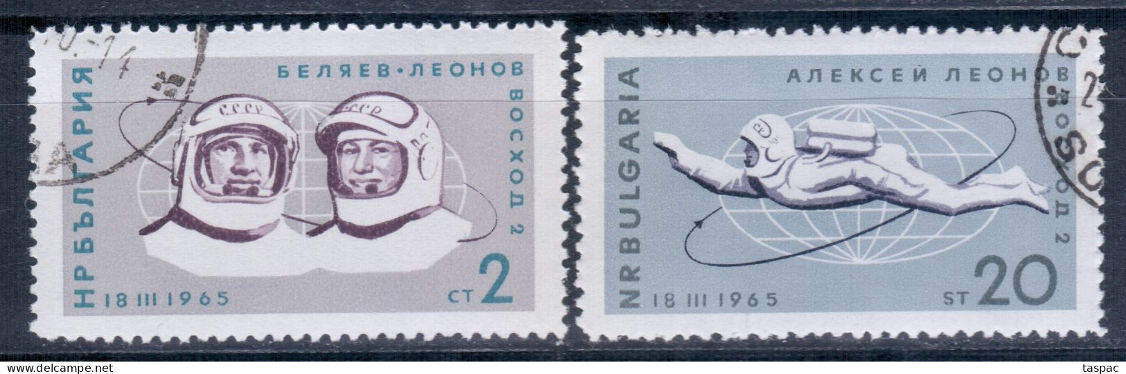 Bulgaria 1965 Mi# 1540-1541 Used - Space Flight Of Voskhod 2 - Europa