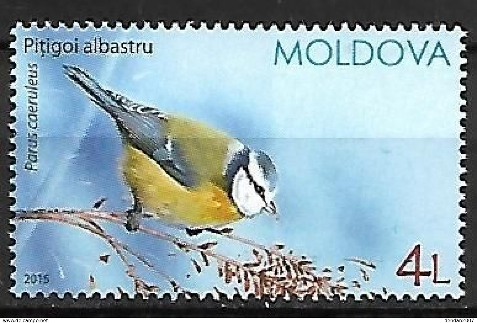 Moldova - MNH ** 2015 :  Eurasian Blue Tit  - Cyanistes Caeruleus - Passereaux