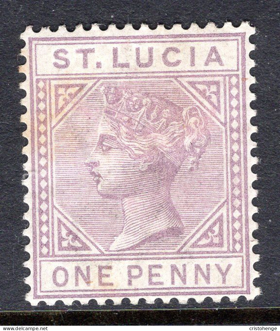 St Lucia 1886-87 QV - Wmk. Crown CA - Die I - 1d Dull Mauve HM (SG 39) - Ste Lucie (...-1978)