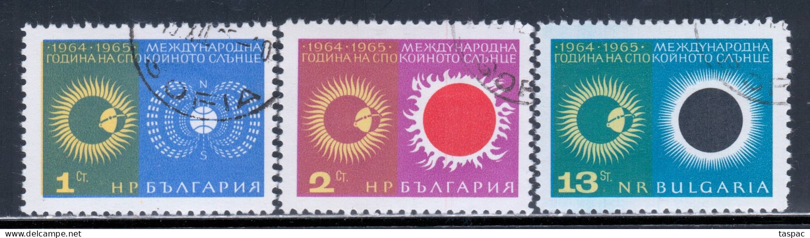 Bulgaria 1965 Mi# 1589-1591 Used - International Quiet Sun Year / Space - Europe
