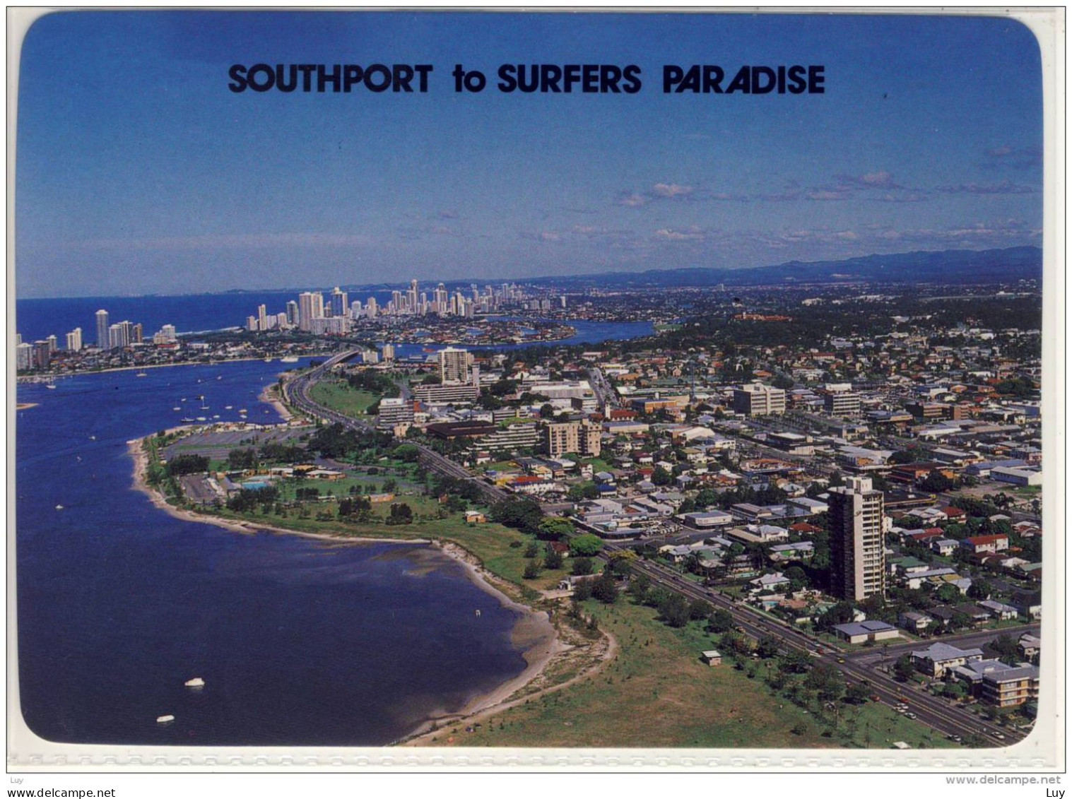 SOUTHPORT To Surfers Paradise, Aerial View Across The Broadwater,   Nice Stamp - Gold Coast