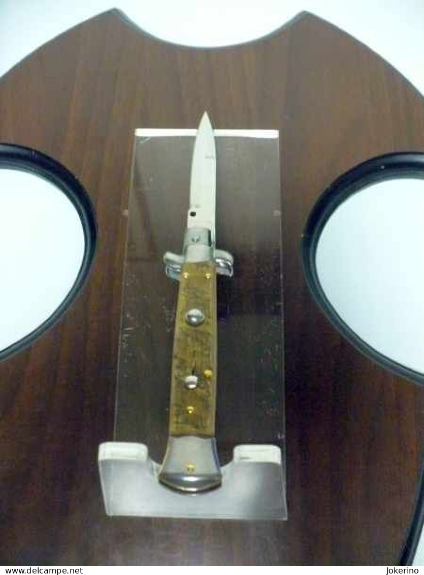 KNIFE-italian Stiletto-Maniago -Frank Beltrame-23cm- Corno Pregiato Di Ariete Bicolore Modello FB 23/63B - NOVITA' - Sammlerwaffen