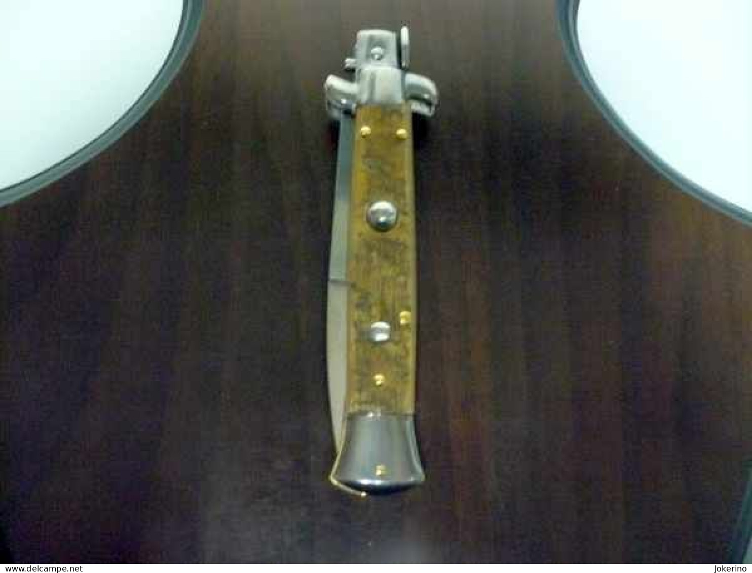 KNIFE-italian stiletto-Maniago -Frank Beltrame-23cm- corno pregiato di ariete bicolore Modello FB 23/63B - NOVITA'