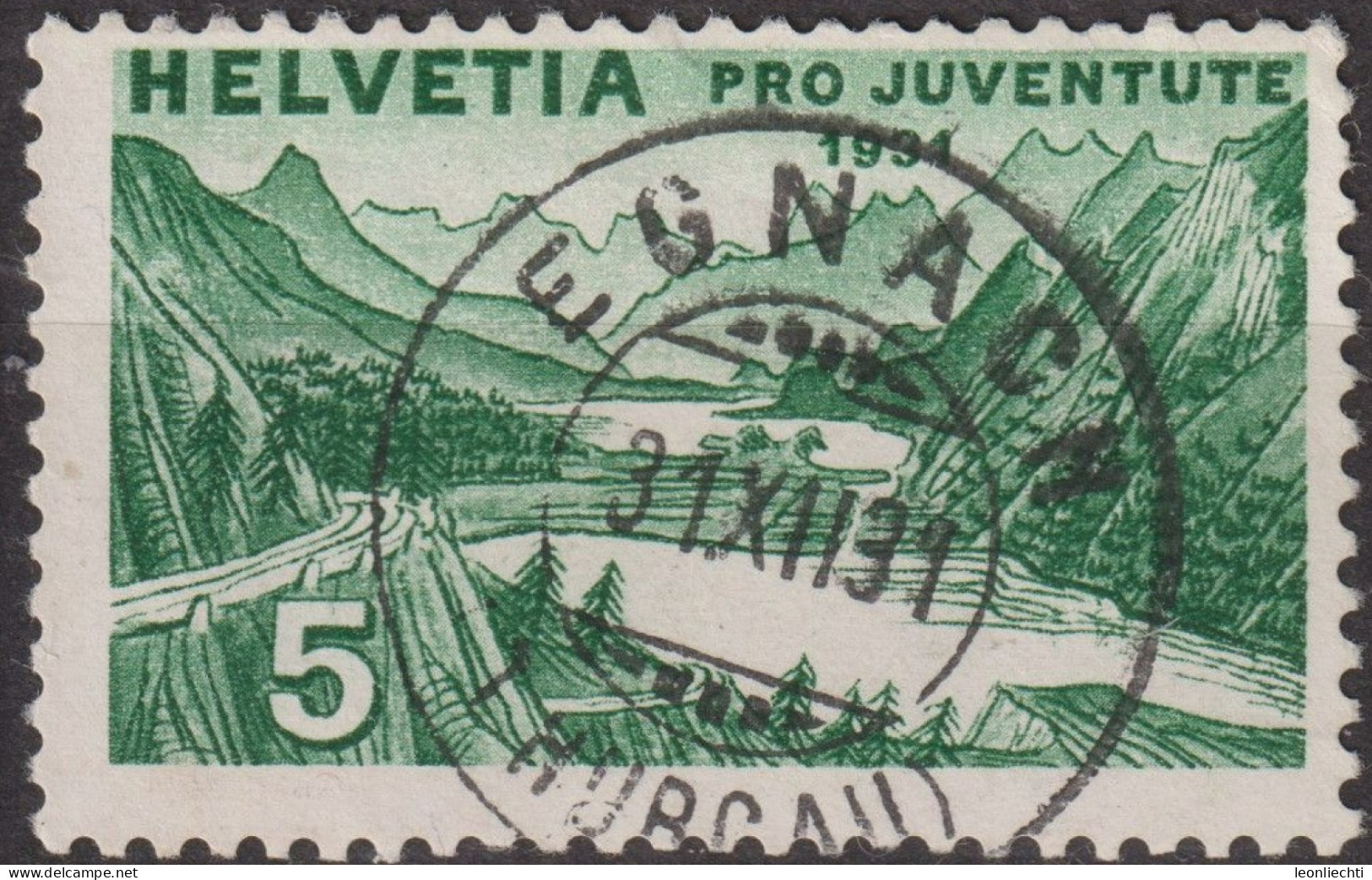 1931 Schweiz / Pro Juventute ° Zum:CH J57, Mi:CH 246, Yt:CH 250, Silser Und Silvaplanersee - Used Stamps