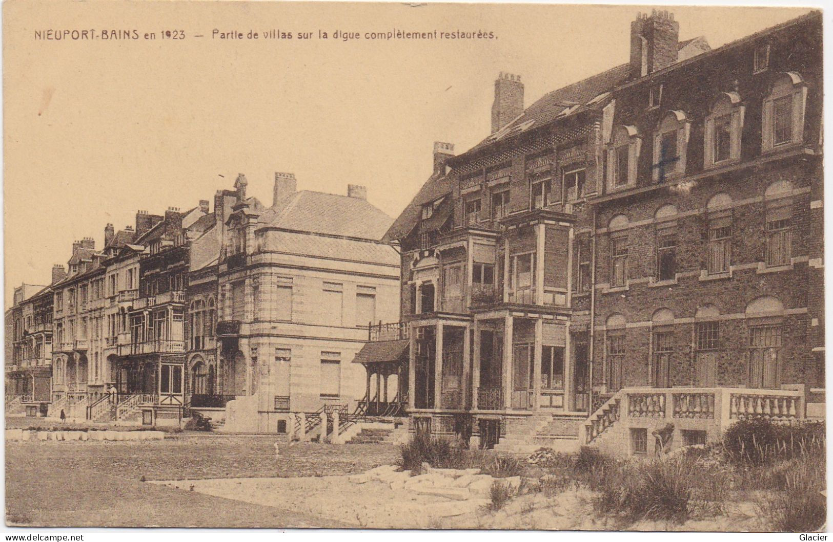 Nieuport - Bains En 1923 - Partie De Villas Sur La Digue Complètement Restaurées - Nieuwpoort