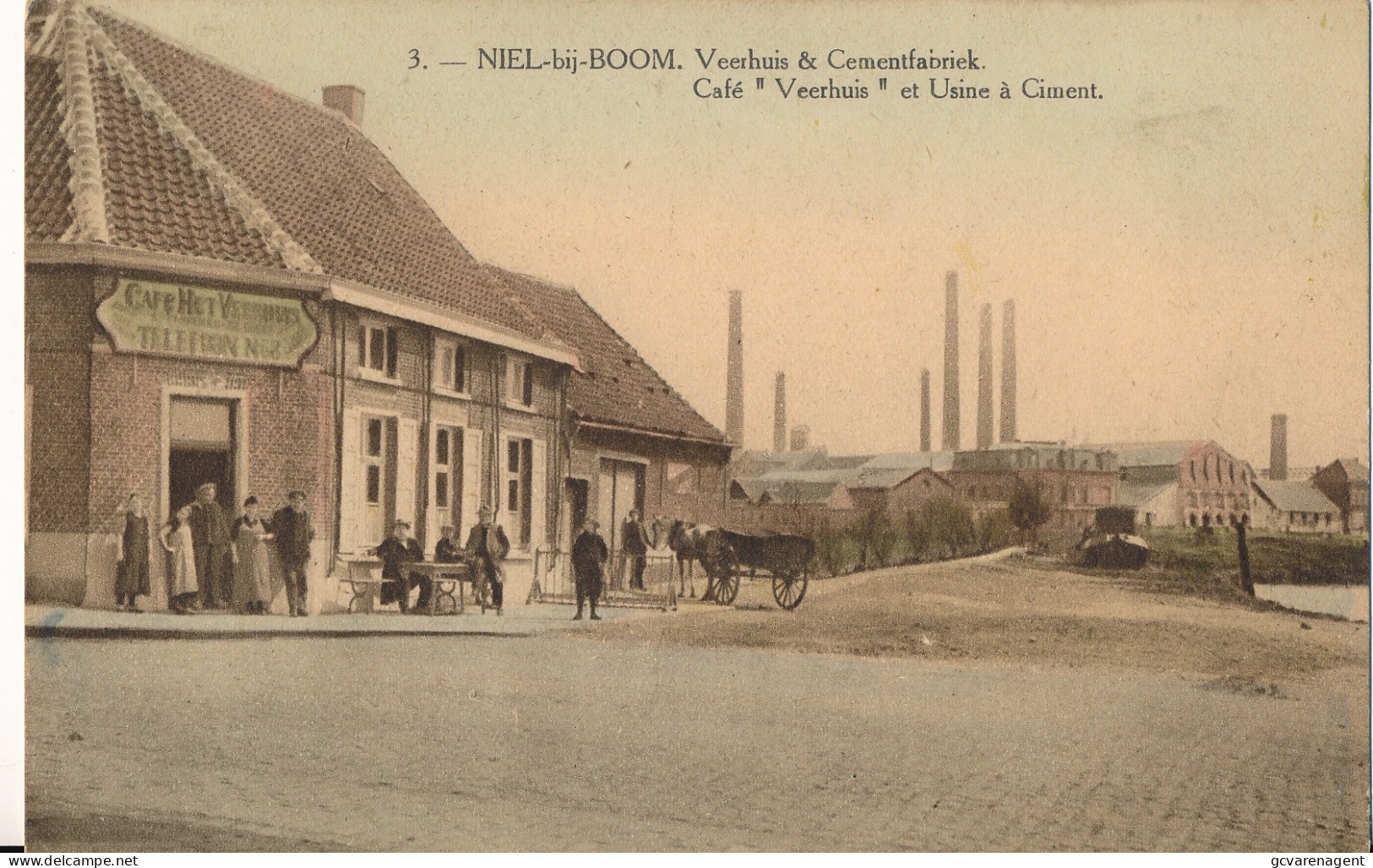 NIEL BIJ BOOM   VEERHUIS & CEMENTFABRIEK , CAFE VEERHUIS ET USINE A CIMENT        VOIR IMAGES - Niel