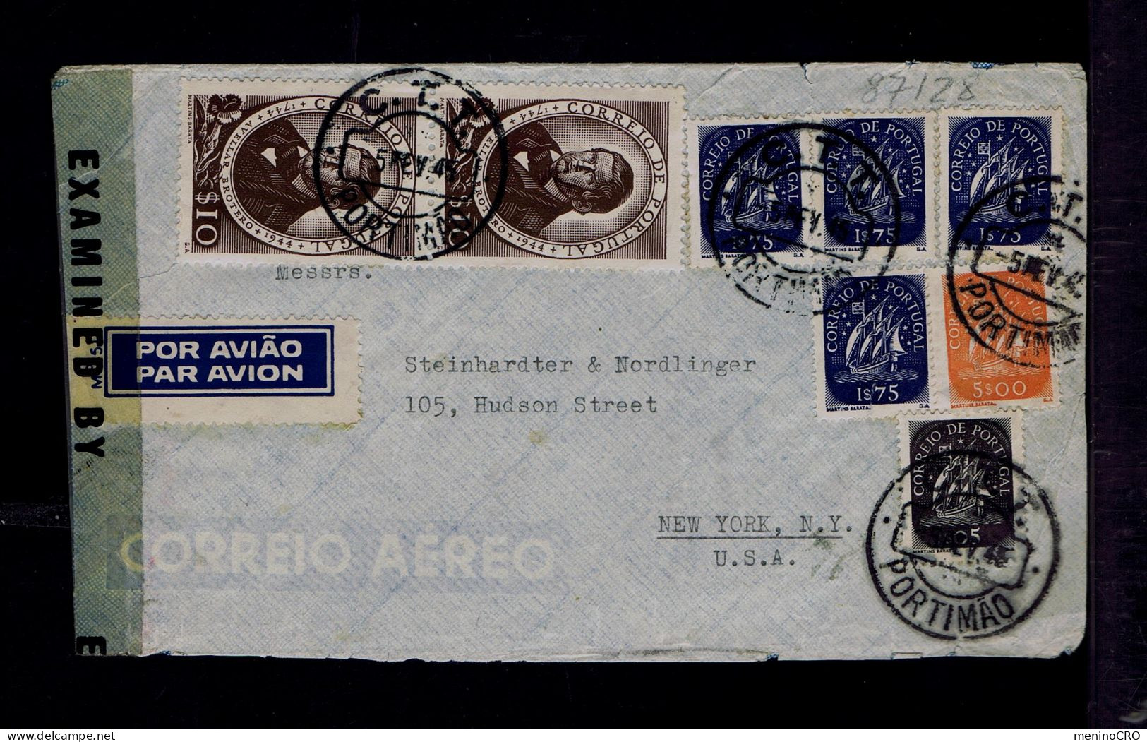 Gc8444 PORTUGAL Censored  Mailed 1945 PORTIMÃO »USA - Otros & Sin Clasificación