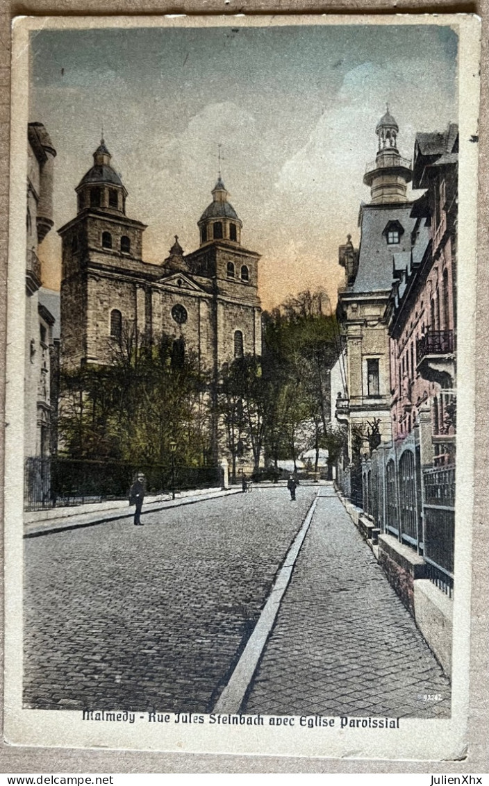 Malmedy - Rue Jules Steinbach Avec Église Paroissial - Malmedy