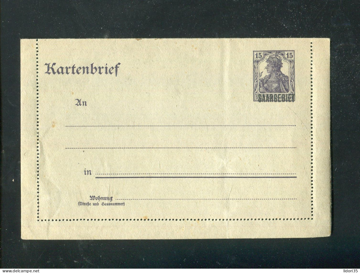 "SAARGEBIET" 1920, Kartenbrief Mi. K 3 ** (L1106) - Entiers Postaux