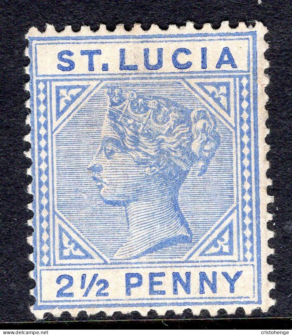 St Lucia 1891-98 QV - Wmk. Crown CA - Die II - 2½d Ultramarine MNG (SG 46) - St.Lucia (...-1978)