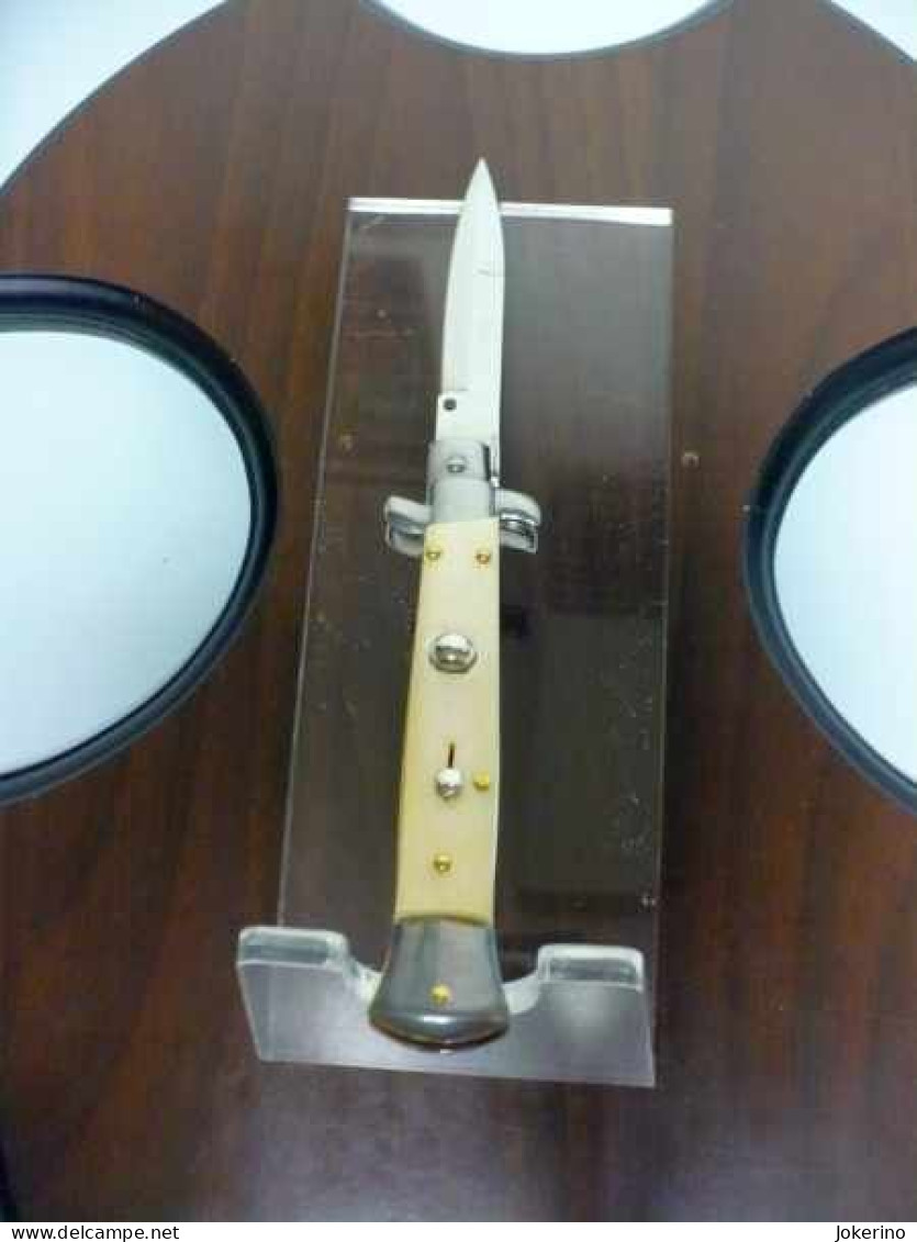 KNIFE-italian Stiletto-Maniago -Frank Beltrame-23cm- Osso Di Bufalo -  Modello FB 23/97B - NOVITA' - Armas De Colección
