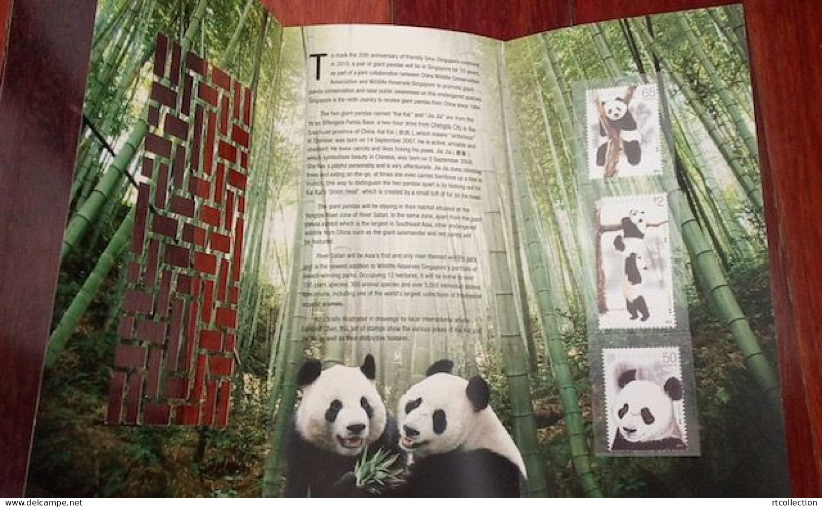 Singapore 2012 Presentation Pack Giant Pandas Kai Kai & Jia Jia  Big Cats Panda Amimals Mammals Bamboo Plants Stamps - Felinos