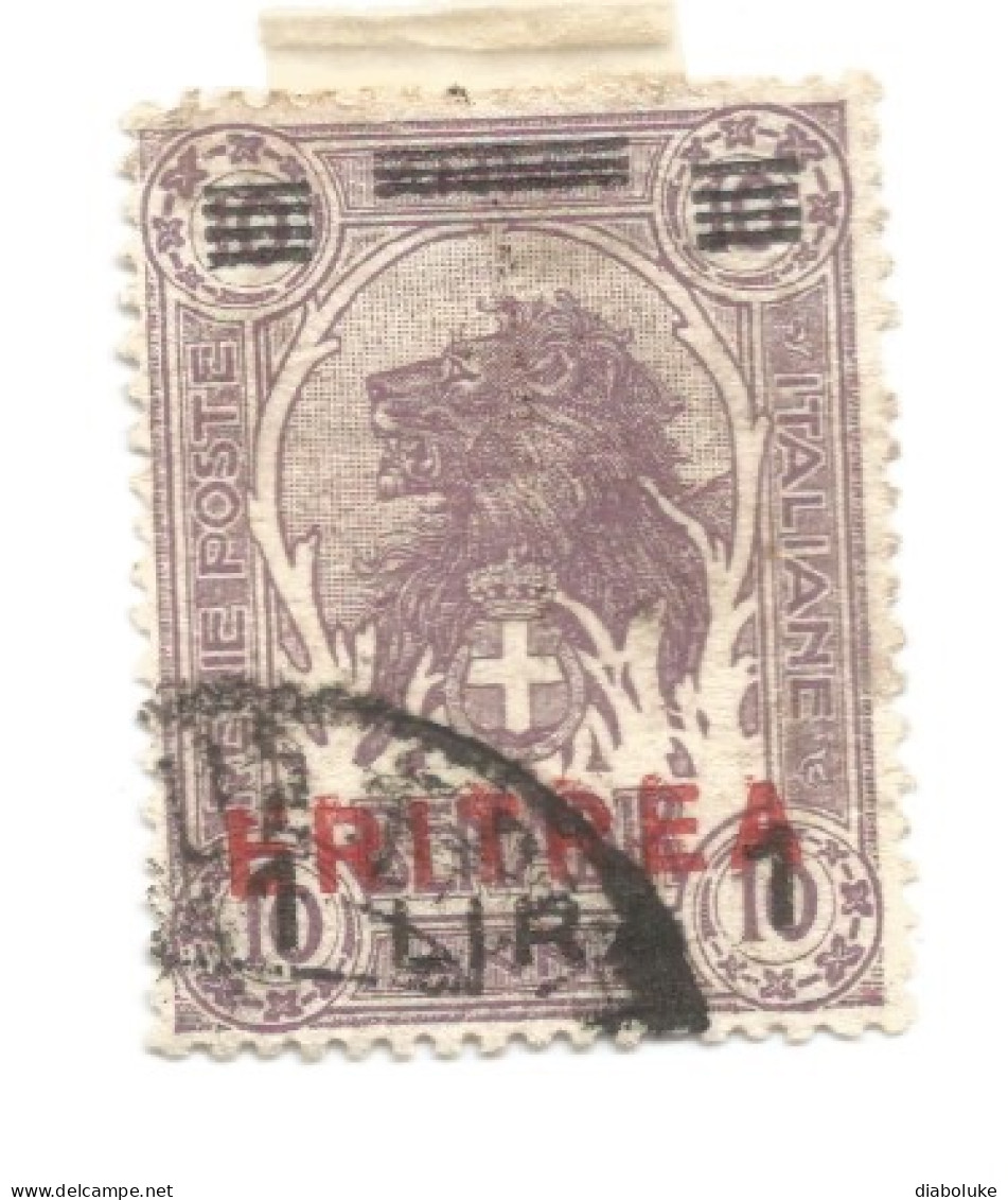 (COLONIE E POSSEDIMENTI) 1924, ERITREA, SOMALIA SOPRASTAMPATI IN ROSSO - 1 Francobollo Usato (CAT. SASSONE N.86) - Erythrée