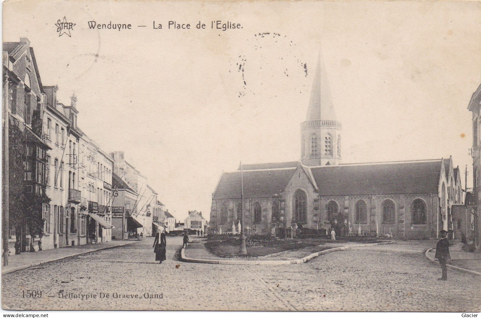 Wenduyne - La Place De L' Eglise - 1509 Héliotypie De Graeve - Wenduine