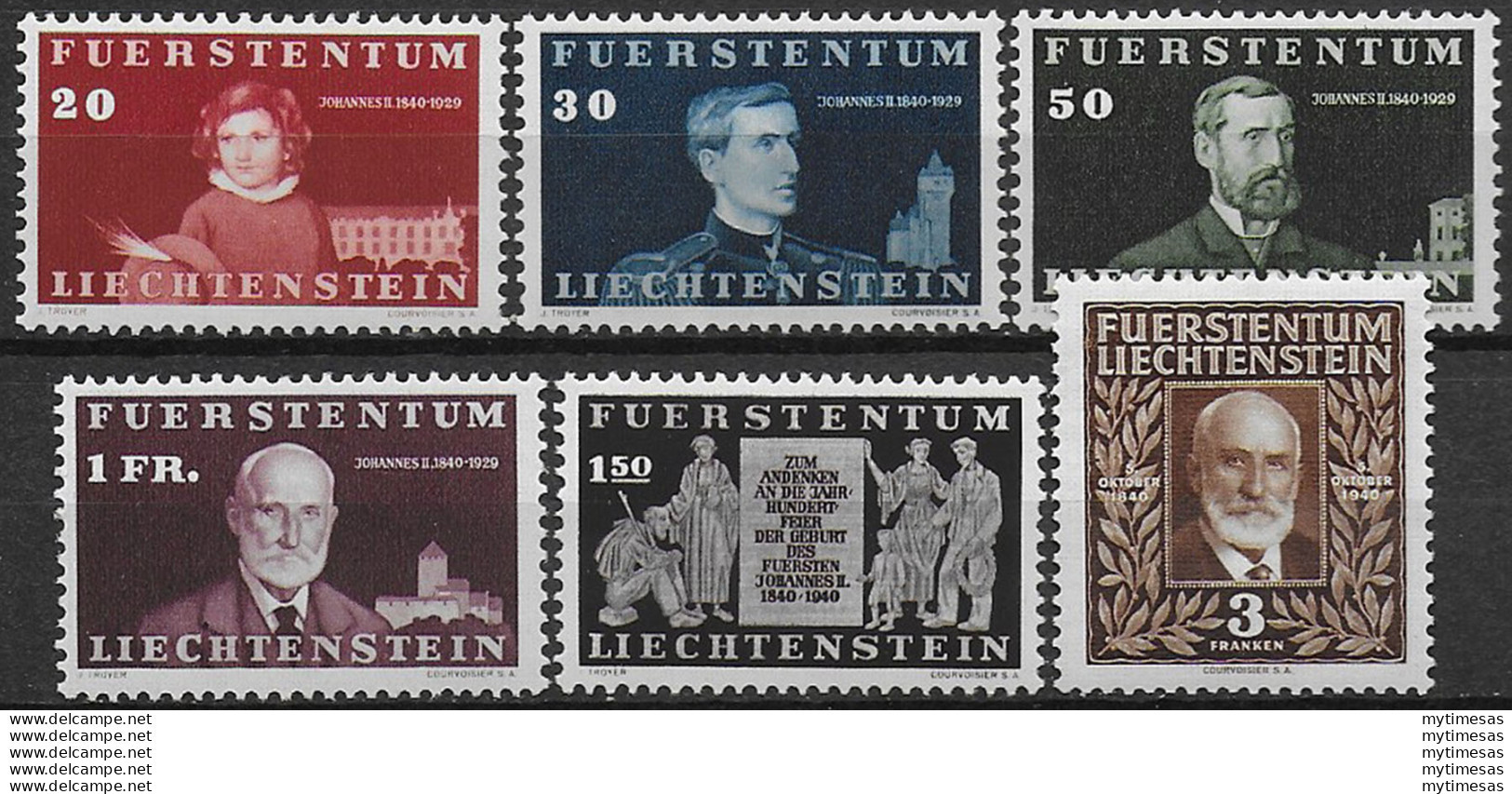 1940 Liechtenstein 6v. MNH Unif N. 161/66 - Other & Unclassified