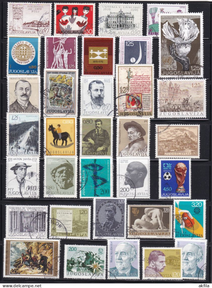 Yugoslavia 1945-1982 Lot Of 170 Pieces Of Canceled Stamps, Used (5 Scans) - Usados