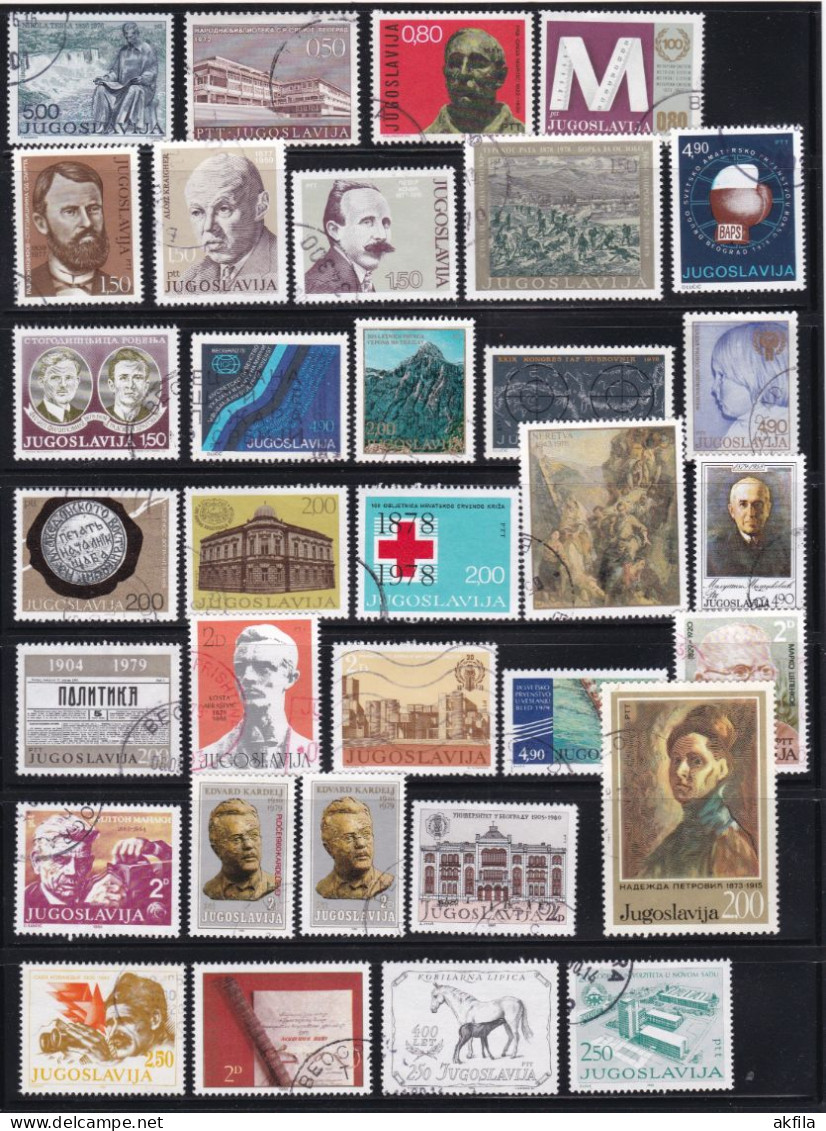 Yugoslavia 1945-1982 Lot Of 170 Pieces Of Canceled Stamps, Used (5 Scans) - Usati