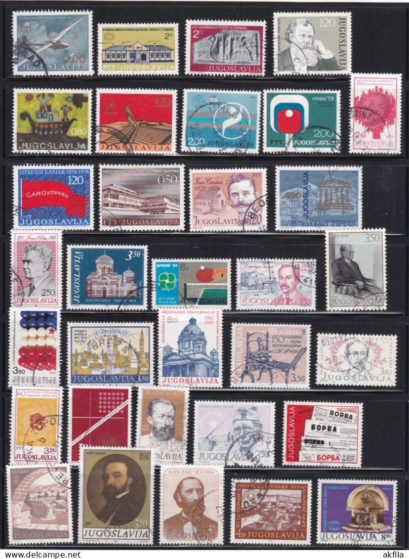 Yugoslavia 1945-1982 Lot Of 170 Pieces Of Canceled Stamps, Used (5 Scans) - Usati