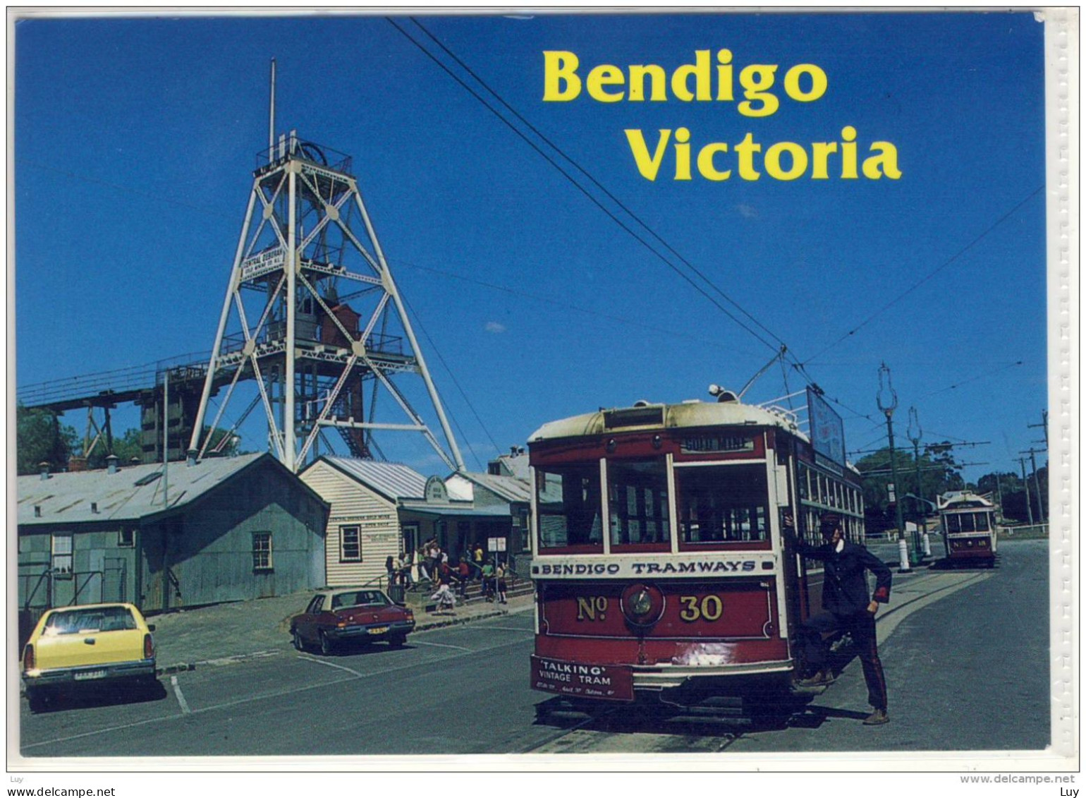 BENDIGO, Victoria - Central Deborah Mine And "Talking" Tram, Bergbau, Mining,  Nice Stamp Police - Bendigo