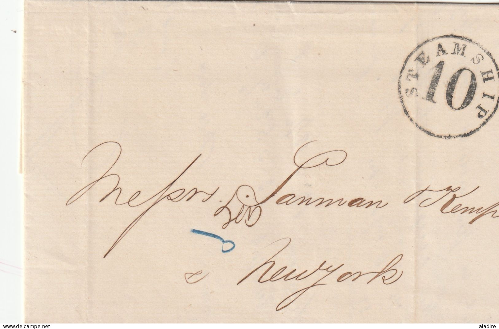 CUBA MARITIME 1820 - 1865 - lot de 5 lettres : Colonies Art.13, Steamship, Outremer par le Havre, Colonies par Bordeaux