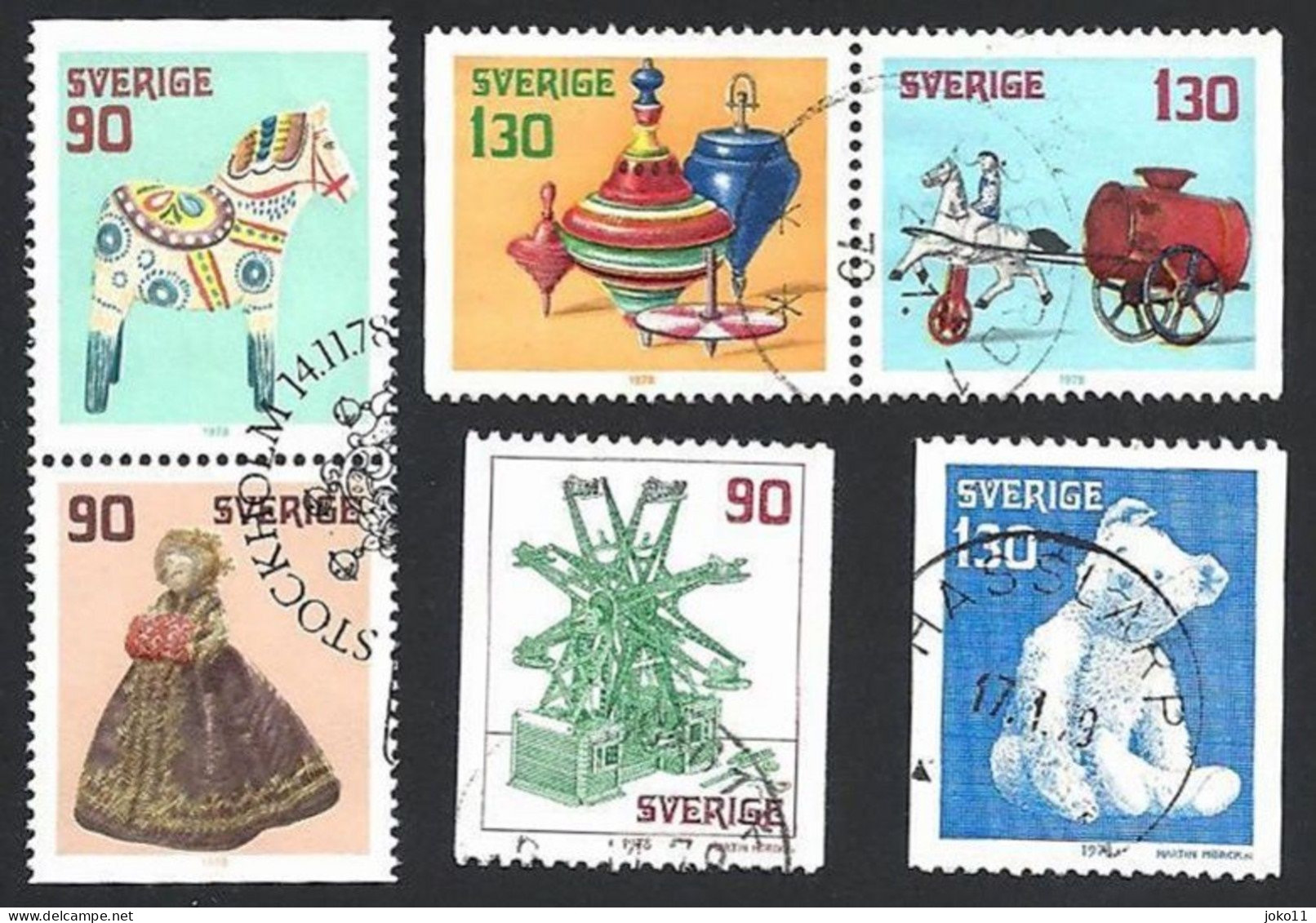 Schweden, 1978, Michel-Nr. 1045-1050 D/D, Gestempelt - Gebruikt