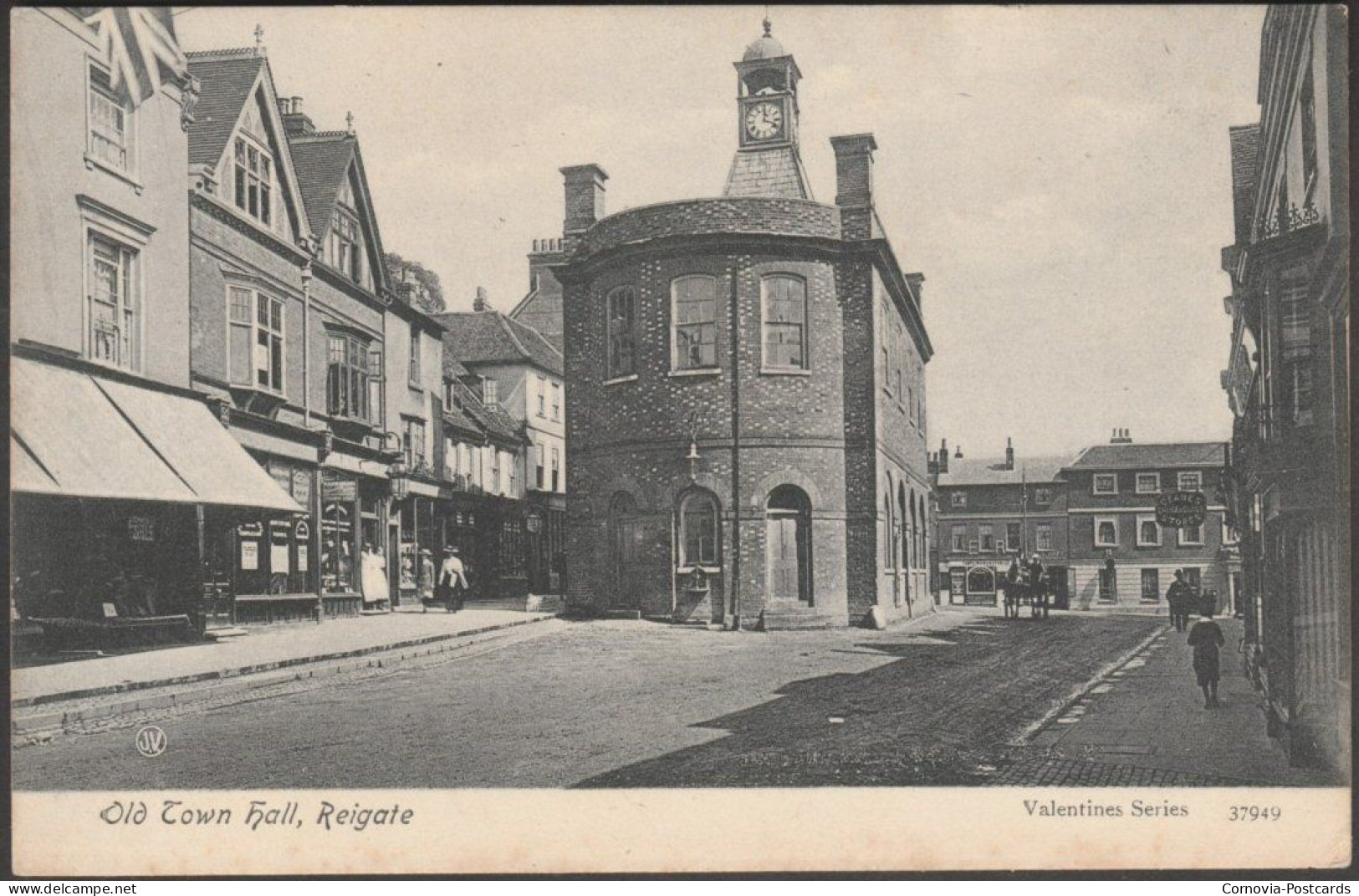 Old Town Hall, Reigate, Surrey, C.1905-10 - Valentine's Postcard - Surrey