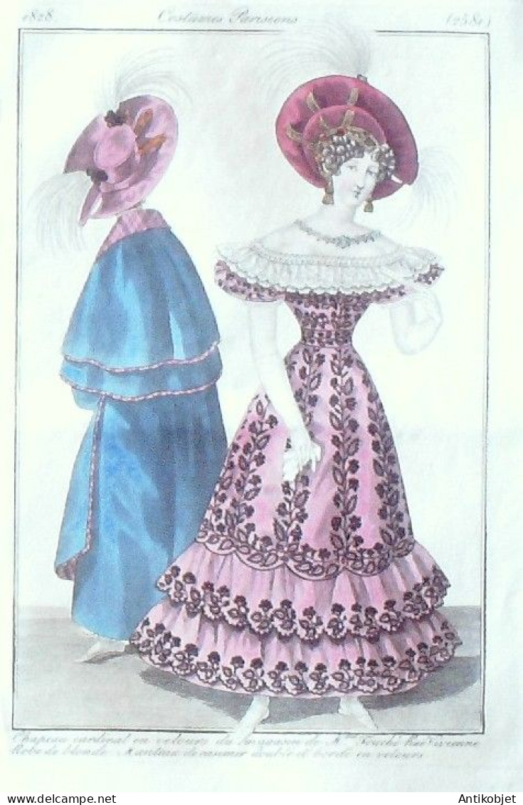 Journal des Dames & des Modes 1828 Costume Parisien 93 planches aquarellées