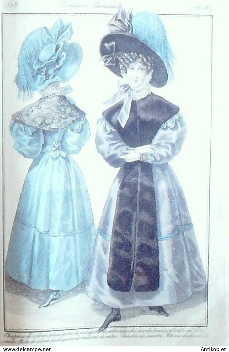 Journal des Dames & des Modes 1828 Costume Parisien 93 planches aquarellées