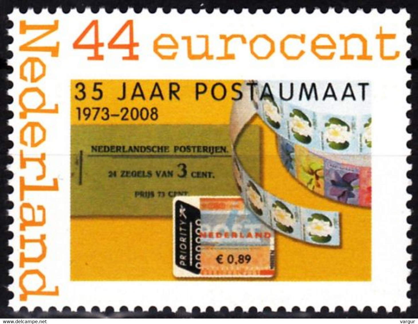 NETHERLANDS 2008 Postal Service. Postomats-35. Personal Stamp, MNH. 1/2 Face Value - Poste