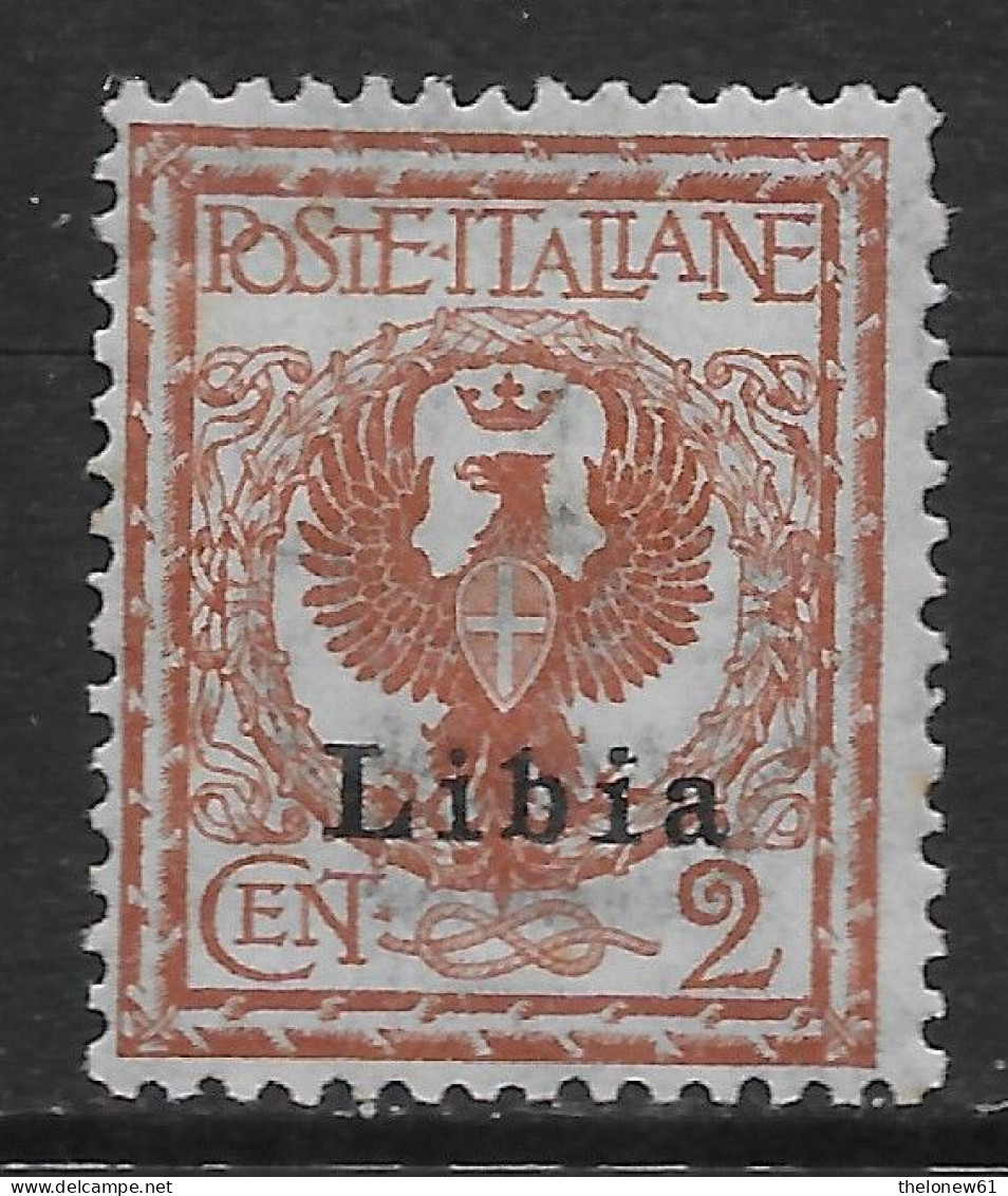 Italia Italy 1912 Colonie Libia Floreale C2 Sa N.2 Nuovo MH * - Libia