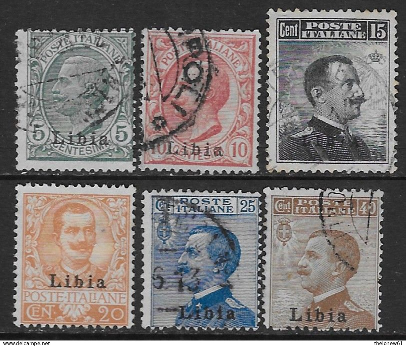 Italia Italy 1912 Colonie Libia Effigie 6val Sa N.3-8 US/SG - Libya