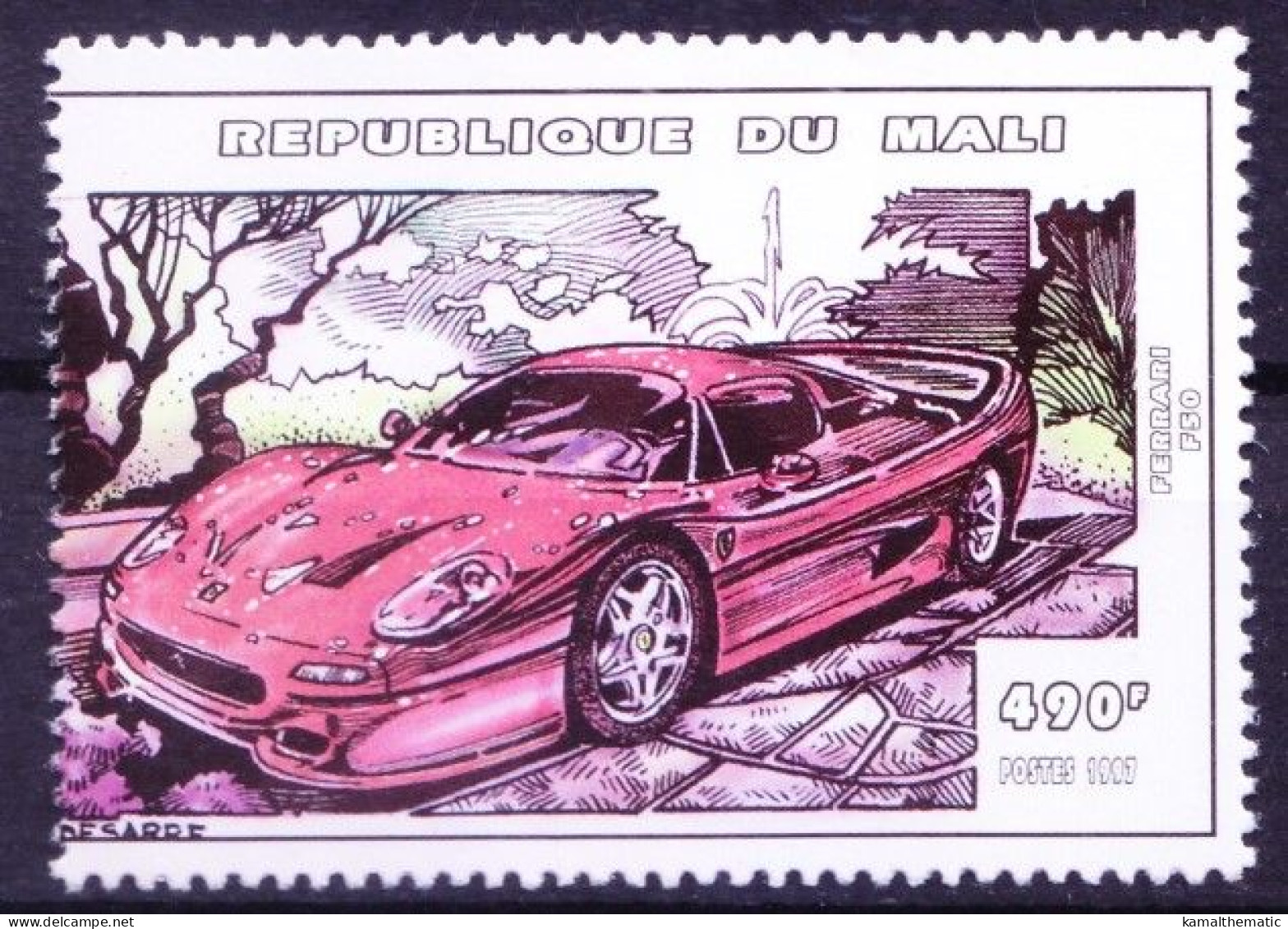 Mali 1997 MNH, Ferrari F50, Racing Cars, Sports - Cars