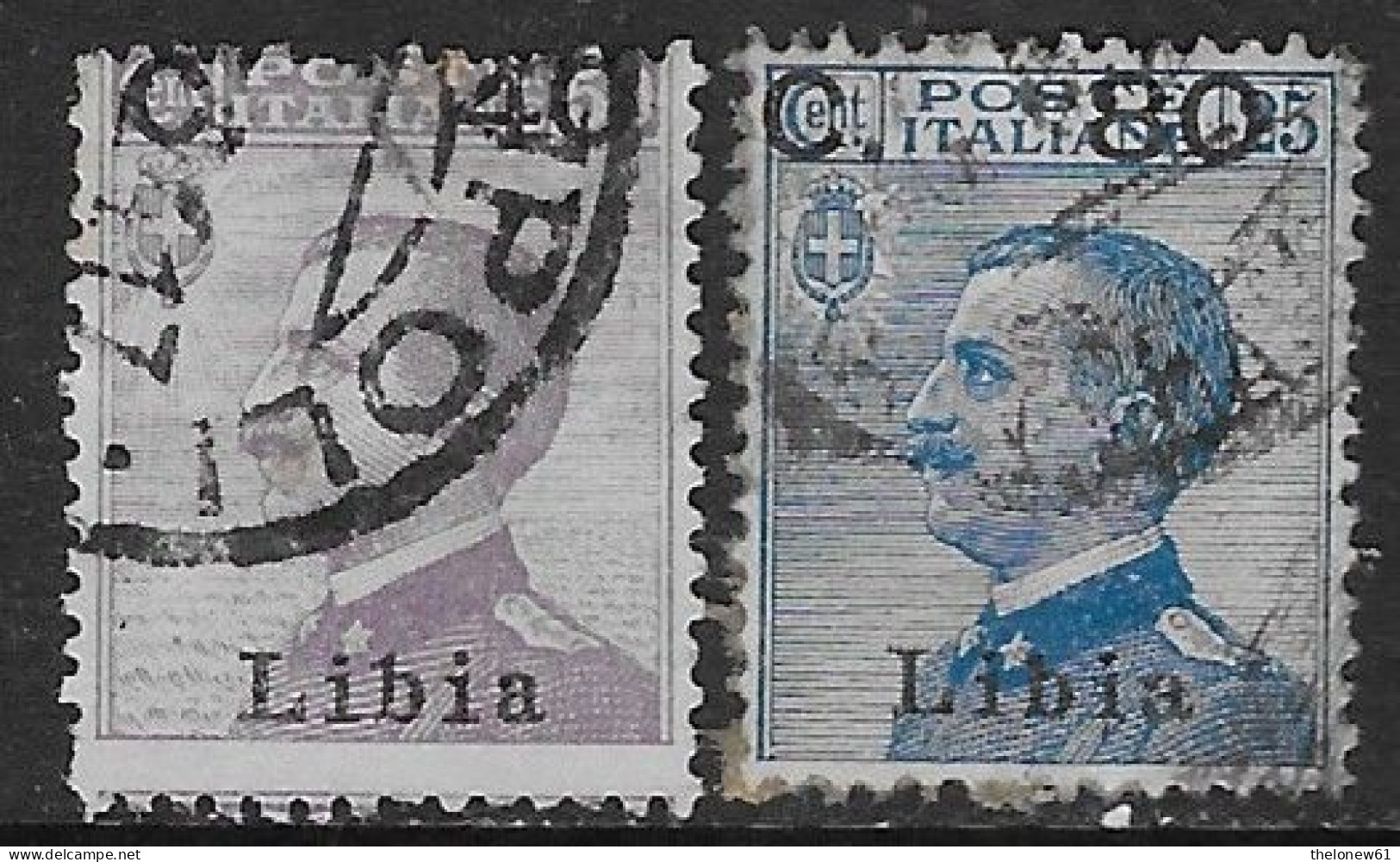 Italia Italy 1922 Colonie Libia Michetti Sinistra Soprastampato Sa N.38-39 Completa US - Libyen