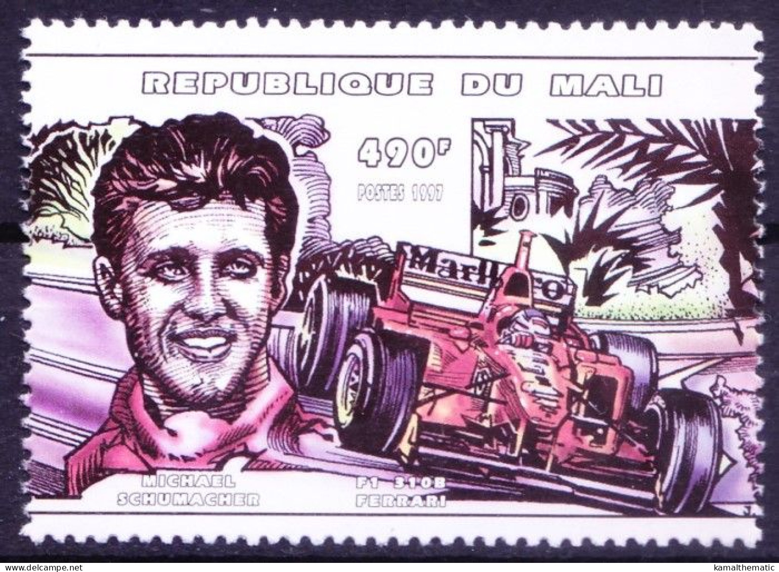 Mali 1997 MNH, Michael Schumacher; Ferrari F1 310B, Racing Cars, Sports - Automovilismo