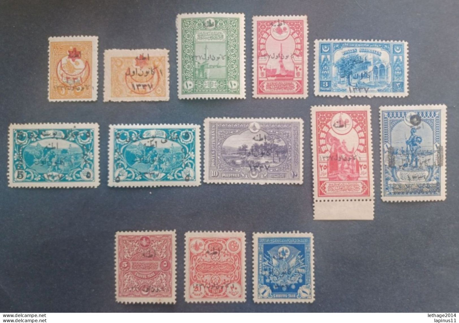 TURKEY OTTOMAN العثماني التركي Türkiye 1921 ADANA ISSUE CAT UNIF 630/642 MNH VERY RARE SERY COMPLETE  VERY RARE - Nuevos