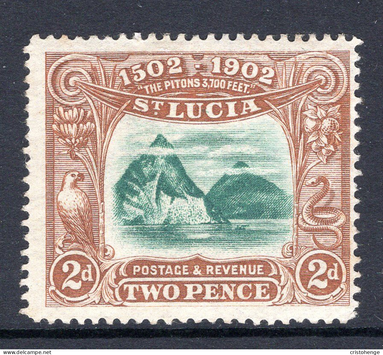 St Lucia 1902 400th Anniversary Of Discovery By Columbus HM (SG 63) - Ste Lucie (...-1978)