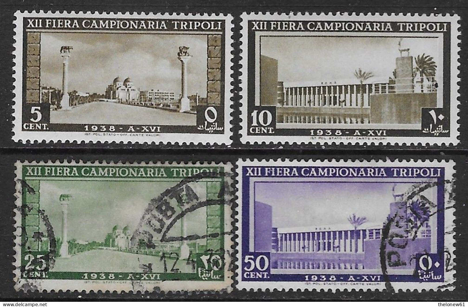Italia Italy 1938 Colonie Libia 12 Fiera Di Tripoli 4val Sa N.146-149 MH/US */US - Libya