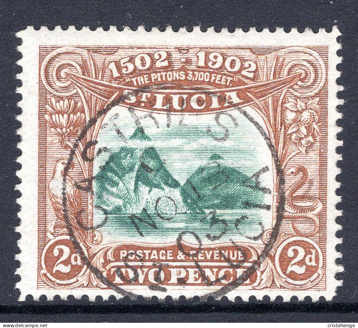 St Lucia 1902 400th Anniversary Of Discovery By Columbus Used (SG 63) - St.Lucia (...-1978)