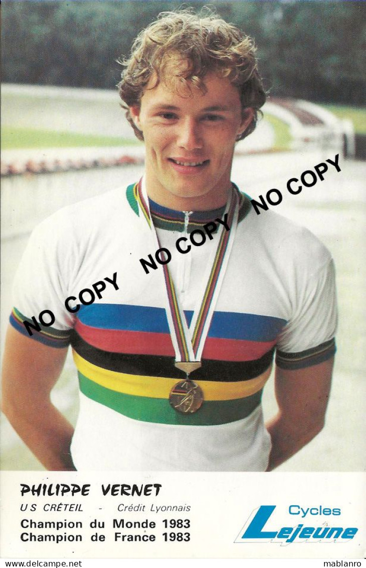 CARTE CYCLISME ERIC RAMUS SIGNEE TEAM LEJEUNE 1983 - Cyclisme