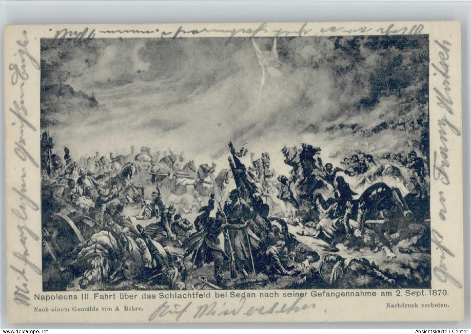 12043802 - Napoleon III. Fahrt Ueber Das Schlachtfeld - Historia