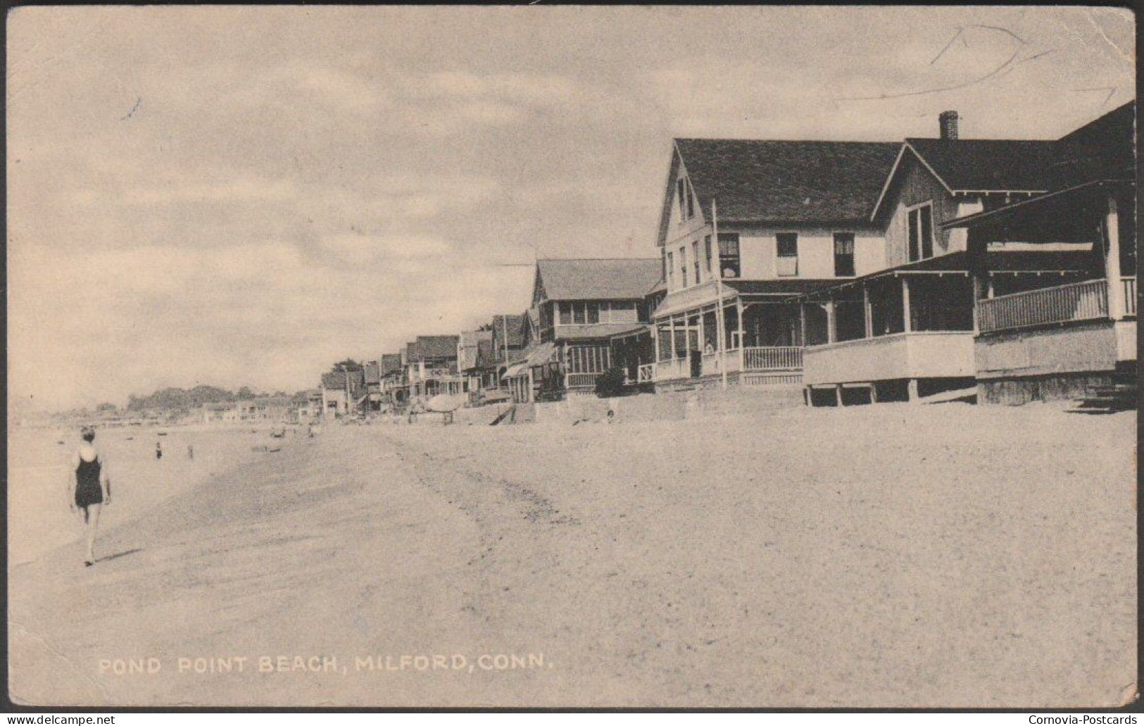 Pond Point Beach, Milford, Connecticut, C.1930s - Collotype Co Postcard - Sonstige & Ohne Zuordnung