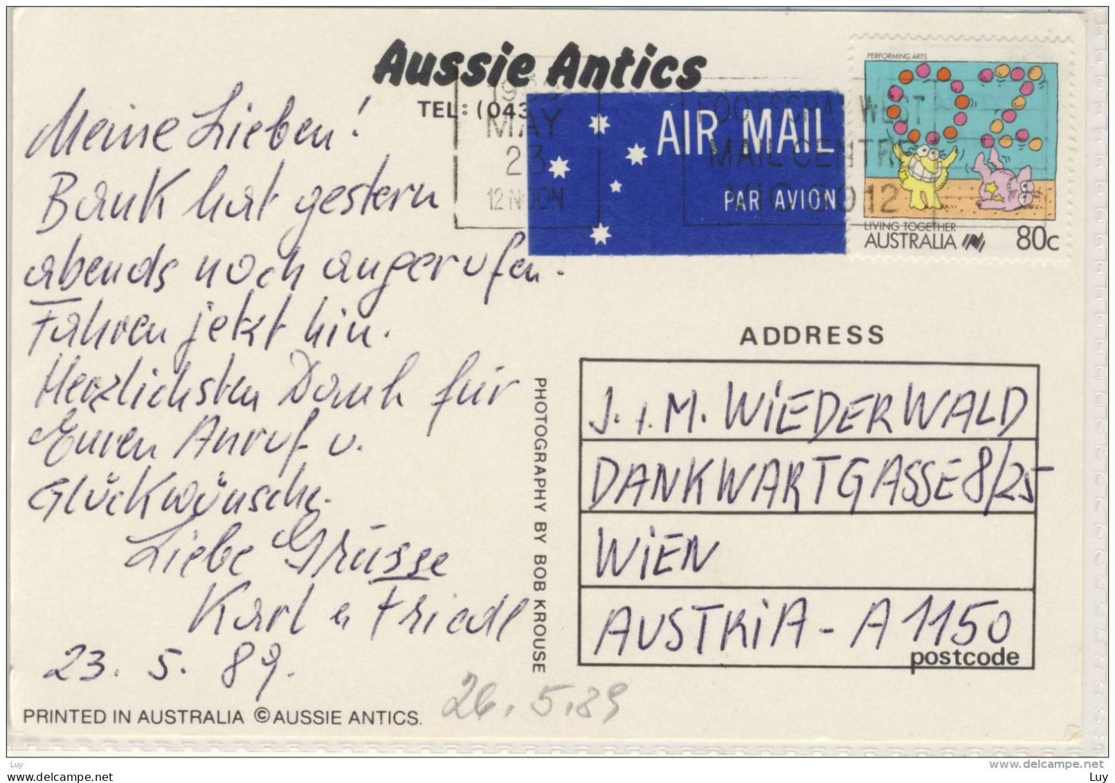 AUSTRALIEN WALKABOUT - Crocodile Country  ,  ... Nice Stamp , - Outback