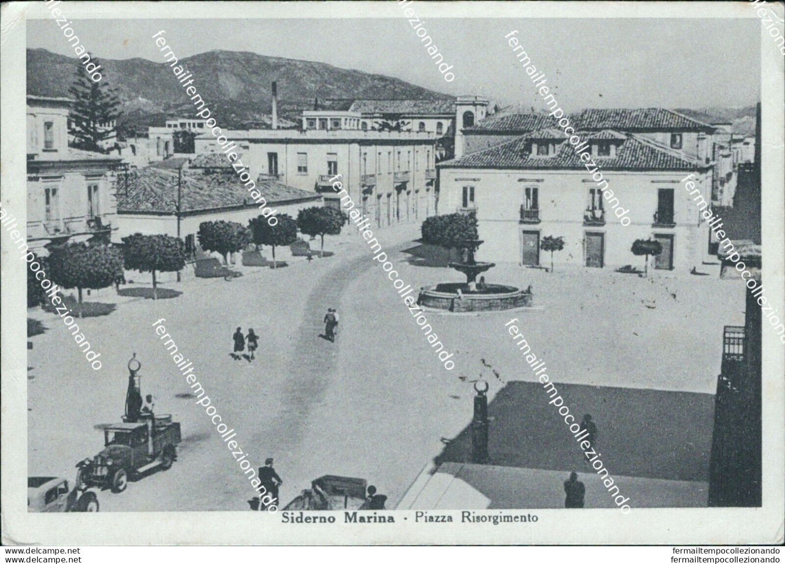 Bi320 Cartolina Siderno Marina Piazza Risorgimento Provincia Di Reggio Calabria - Reggio Calabria