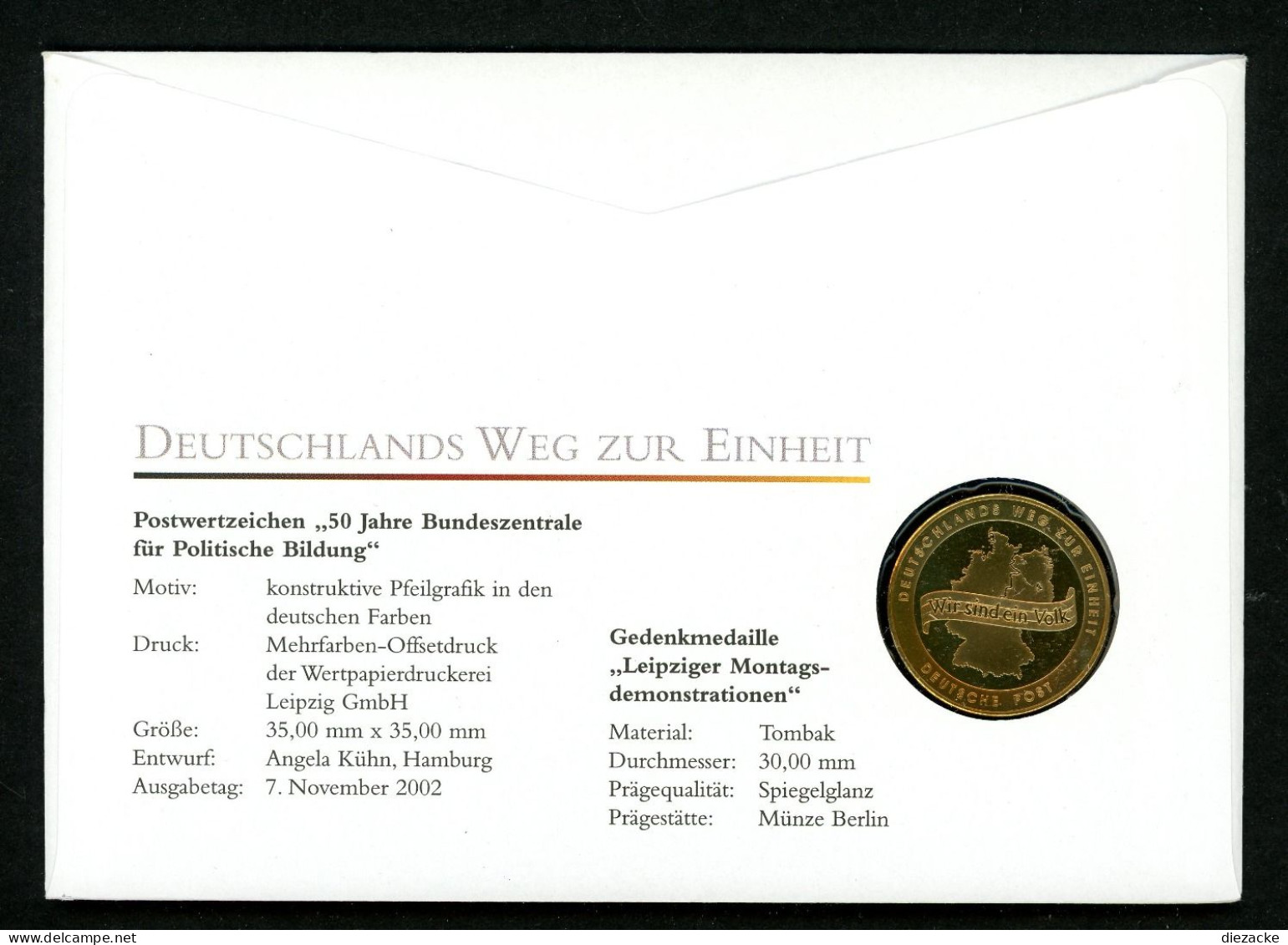 BRD 2009 Tombak Medaille "Montagsdemonstrationen" Im Numisbrief PP (M4637 - Non Classés
