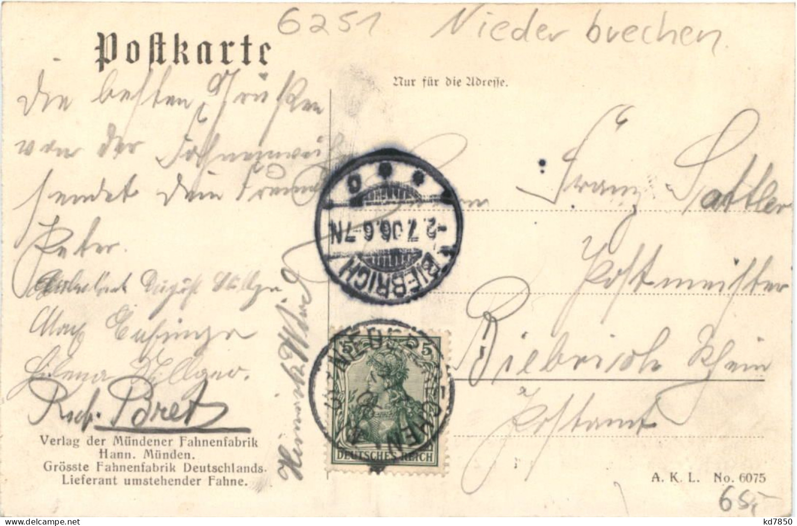 Niederbrechen - Fahnenweihe 1906 - Limburg