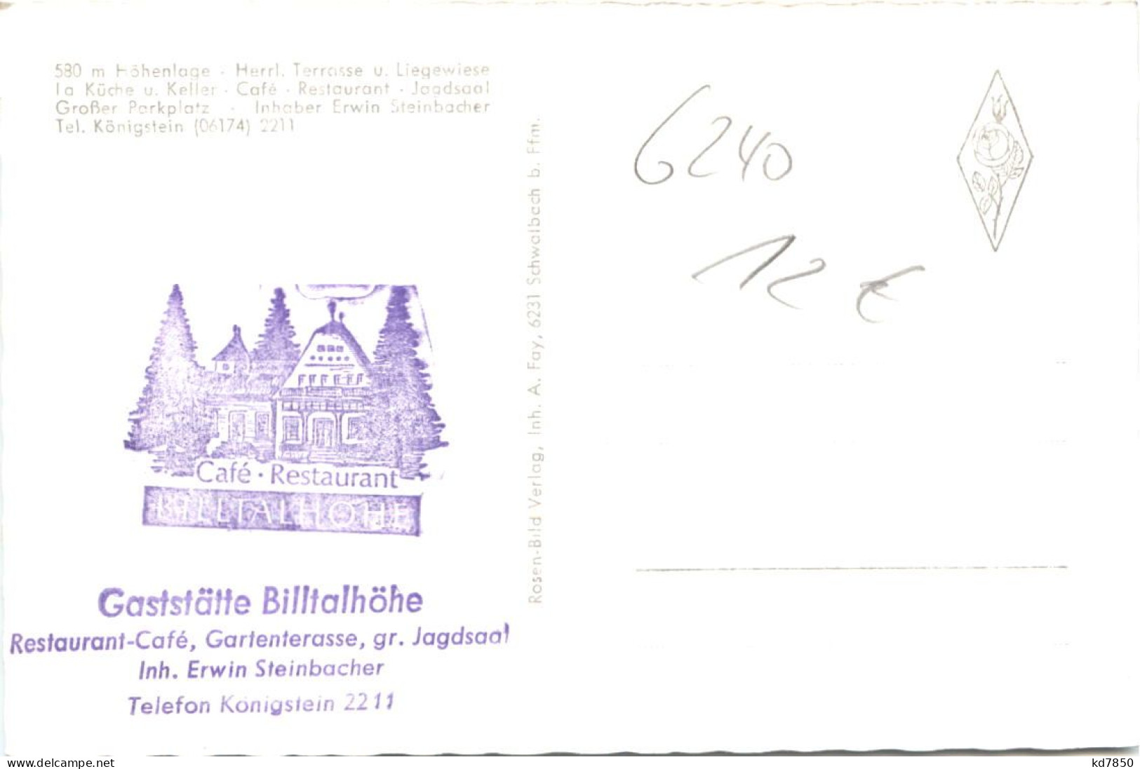 Königstein Im Taunus - Waldgaststätte Billtalhöhe - Königstein