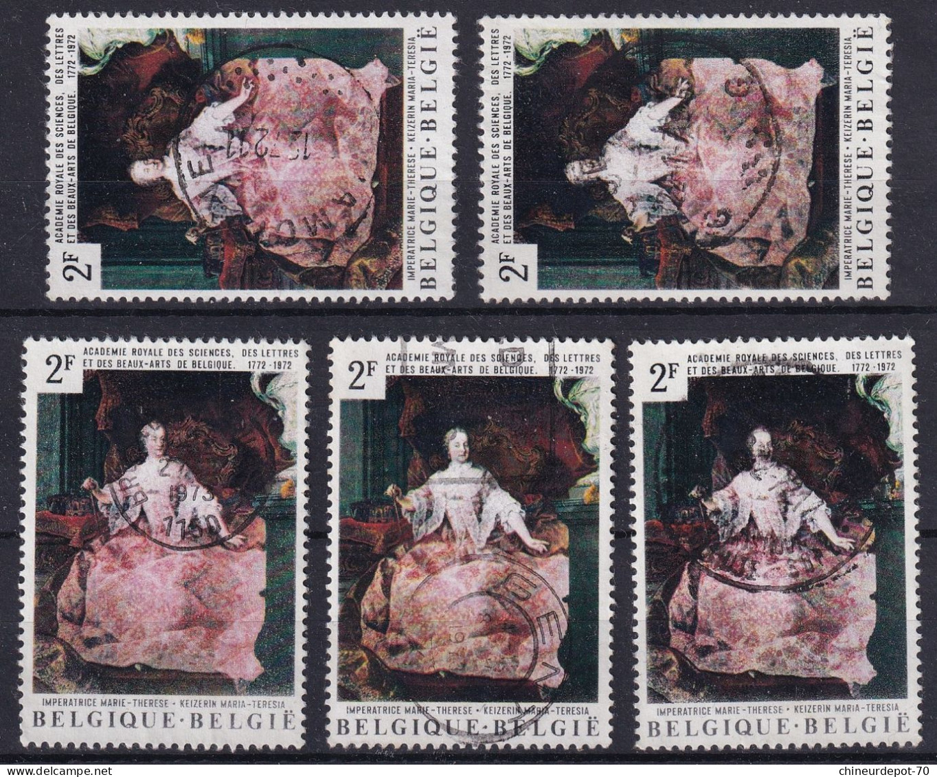 ACADEMIE ROYALE DES SCIENCES DES LETTRES IMPÉRATRICE MARIE-THÉRÈSE - Used Stamps