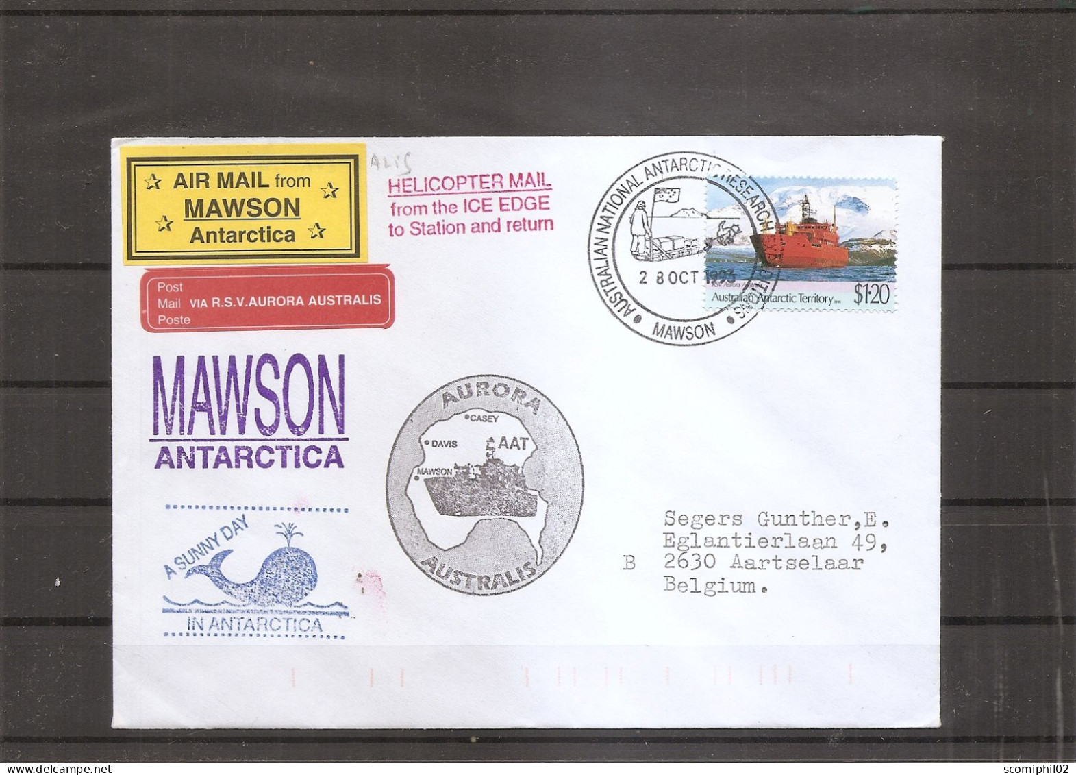 AAT ( Lettre De 1993 De Mawson Vers La Belgique à Voir) - Covers & Documents