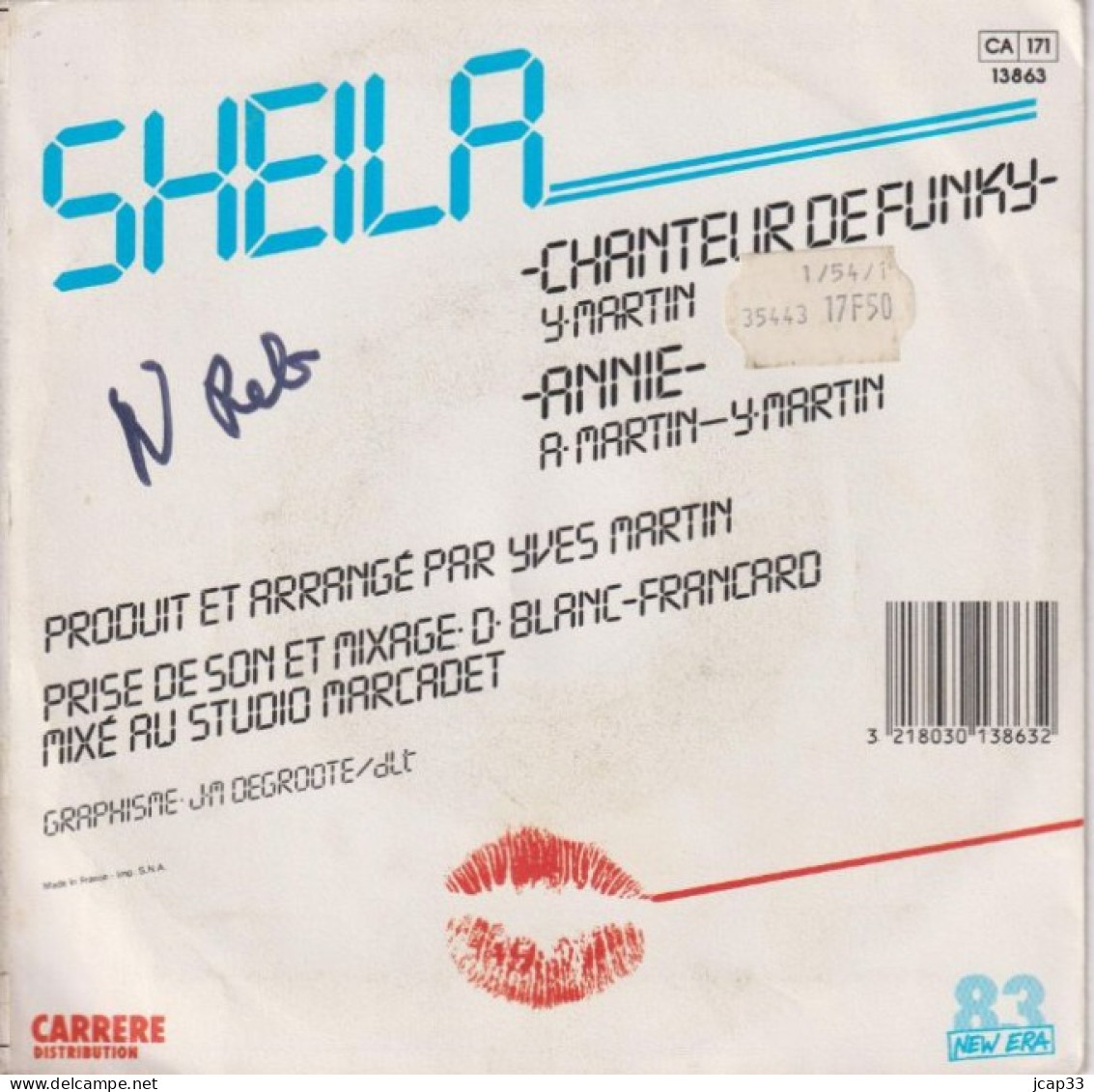 SHEILA  -  CHANTEUR DE FUNKY  -  ANNIE  -  1985  - - Autres - Musique Française